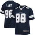 Girls Youth Dallas Cowboys CeeDee Lamb Navy Game Jersey