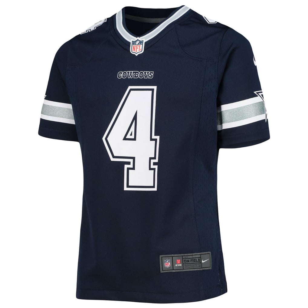Girls Youth Dallas Cowboys Dak Prescott Navy Team Game Jersey
