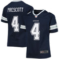 Girls Youth Dallas Cowboys Dak Prescott Navy Team Game Jersey