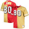 Men's San Francisco 49ers Jerry Rice Scarlet/Gold Big & Tall Split Legacy Retired Player Replica Jersey