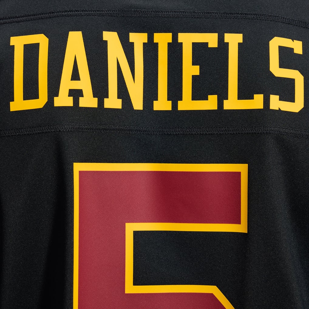 Hail Raiser Men's Washington Commanders Jayden Daniels Black Alternate Game Jersey