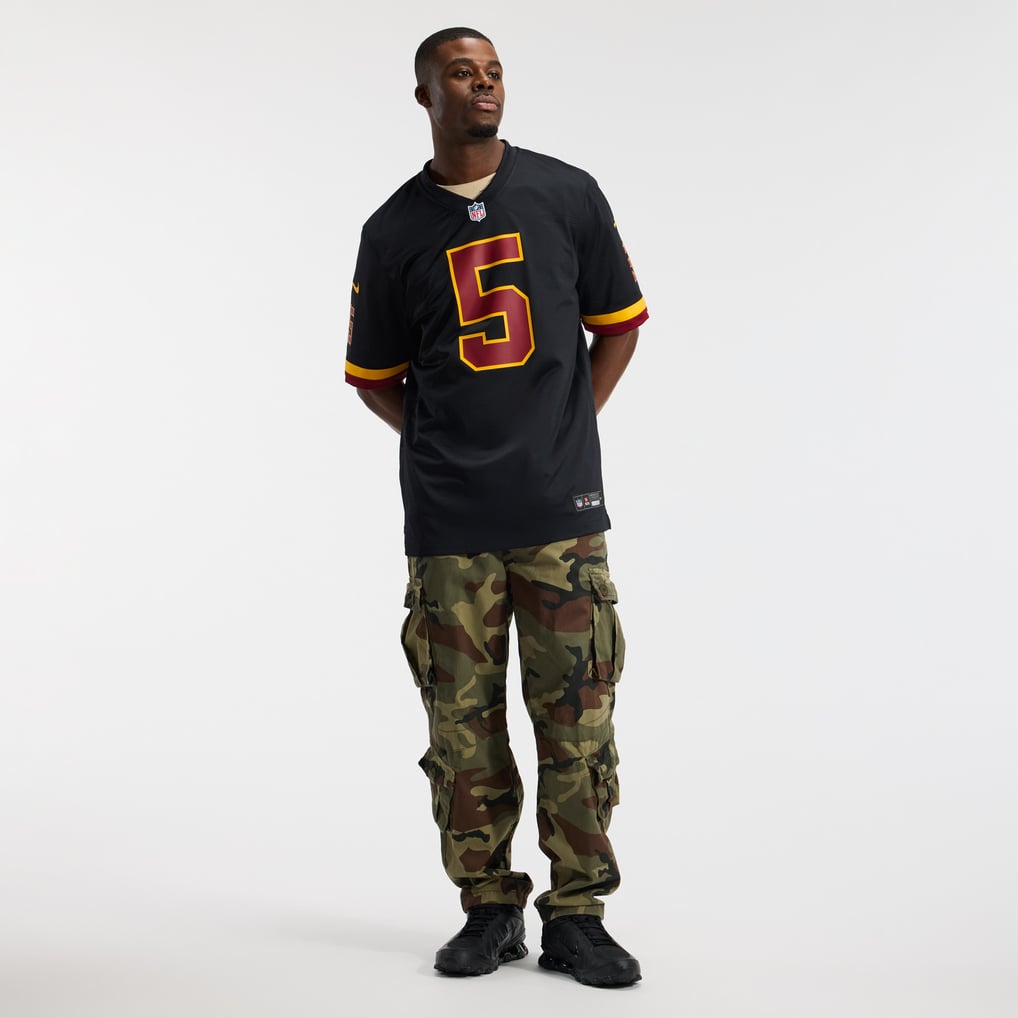 Hail Raiser Men's Washington Commanders Jayden Daniels Black Alternate Game Jersey