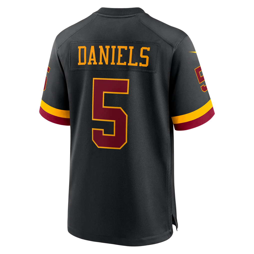 Hail Raiser Men's Washington Commanders Jayden Daniels Black Alternate Game Jersey