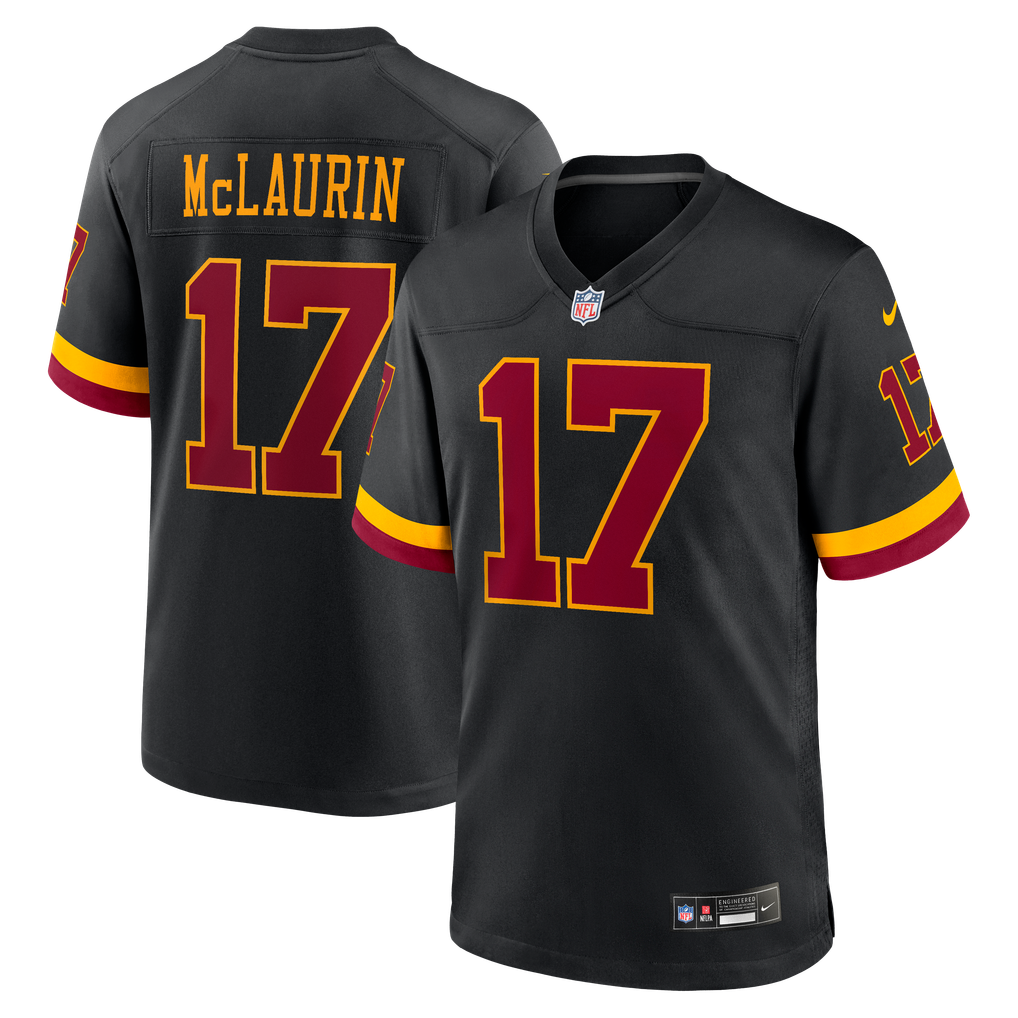 Hail Raiser Men's Washington Commanders Terry McLaurin Black Alternate Game Jersey