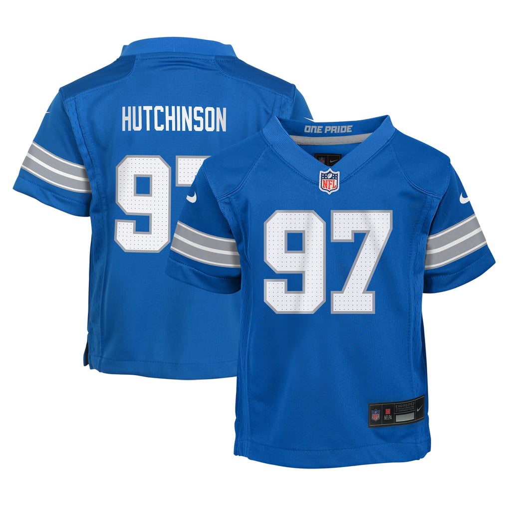 Infant Detroit Lions Aidan Hutchinson Blue Team Player Game Jersey