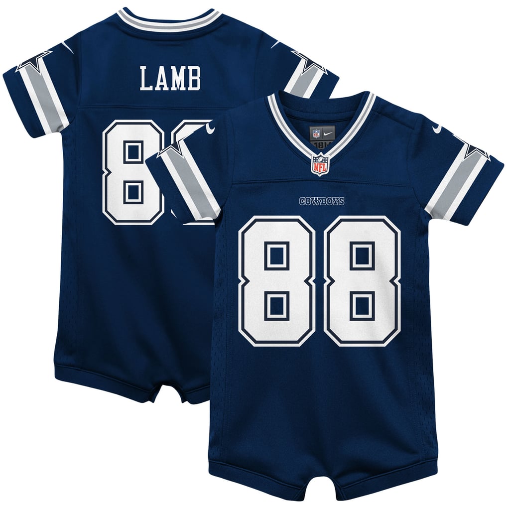 Infant Dallas Cowboys CeeDee Lamb Navy Game Jersey Romper