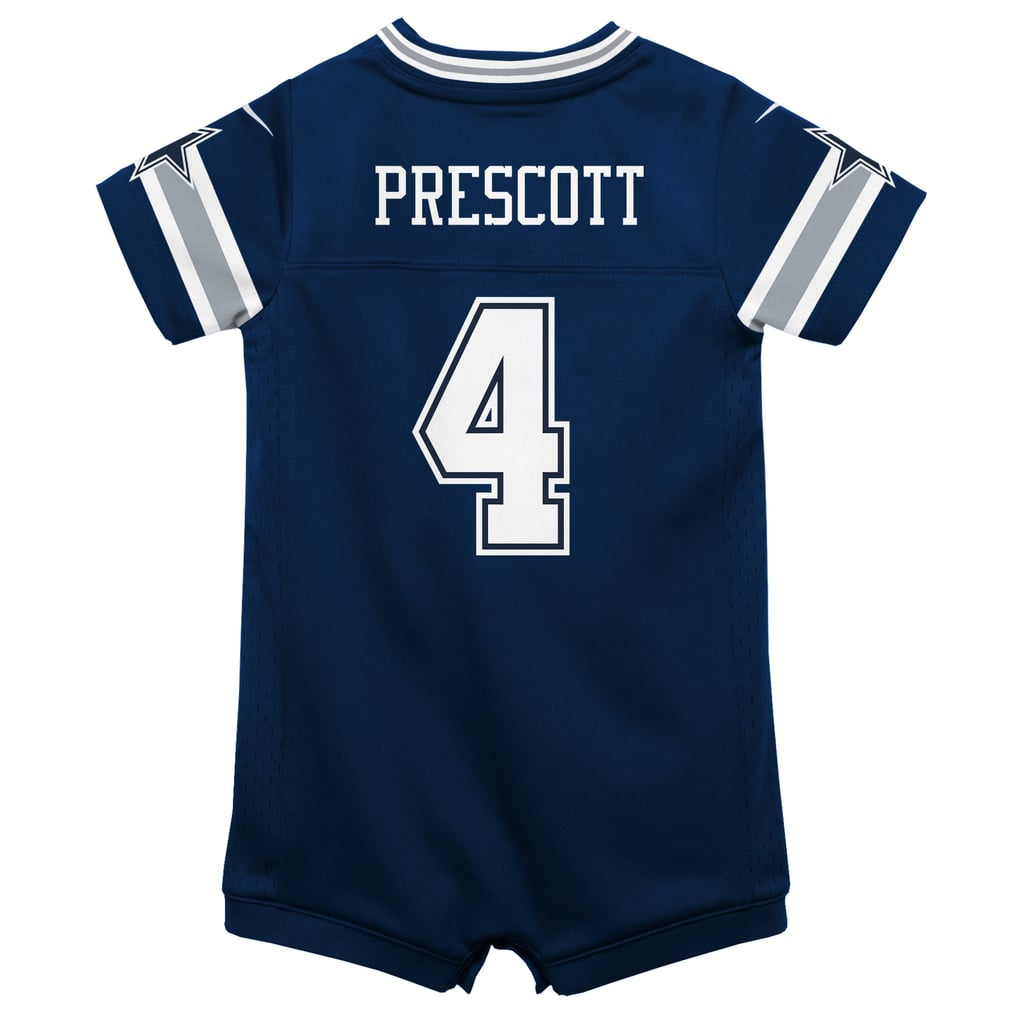 Infant Dallas Cowboys Dak Prescott Navy Game Jersey Romper