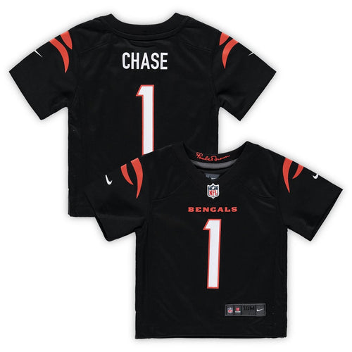 Infant Cincinnati Bengals Ja'Marr Chase Black Team Player Game Jersey