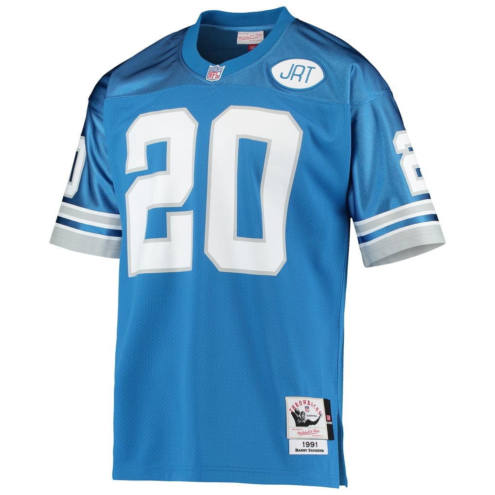 Men's Detroit Lions 1991 Barry Sanders Blue Authentic Throwback Retired Player Jersey