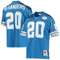 Men's Detroit Lions 1991 Barry Sanders Blue Authentic Throwback Retired Player Jersey