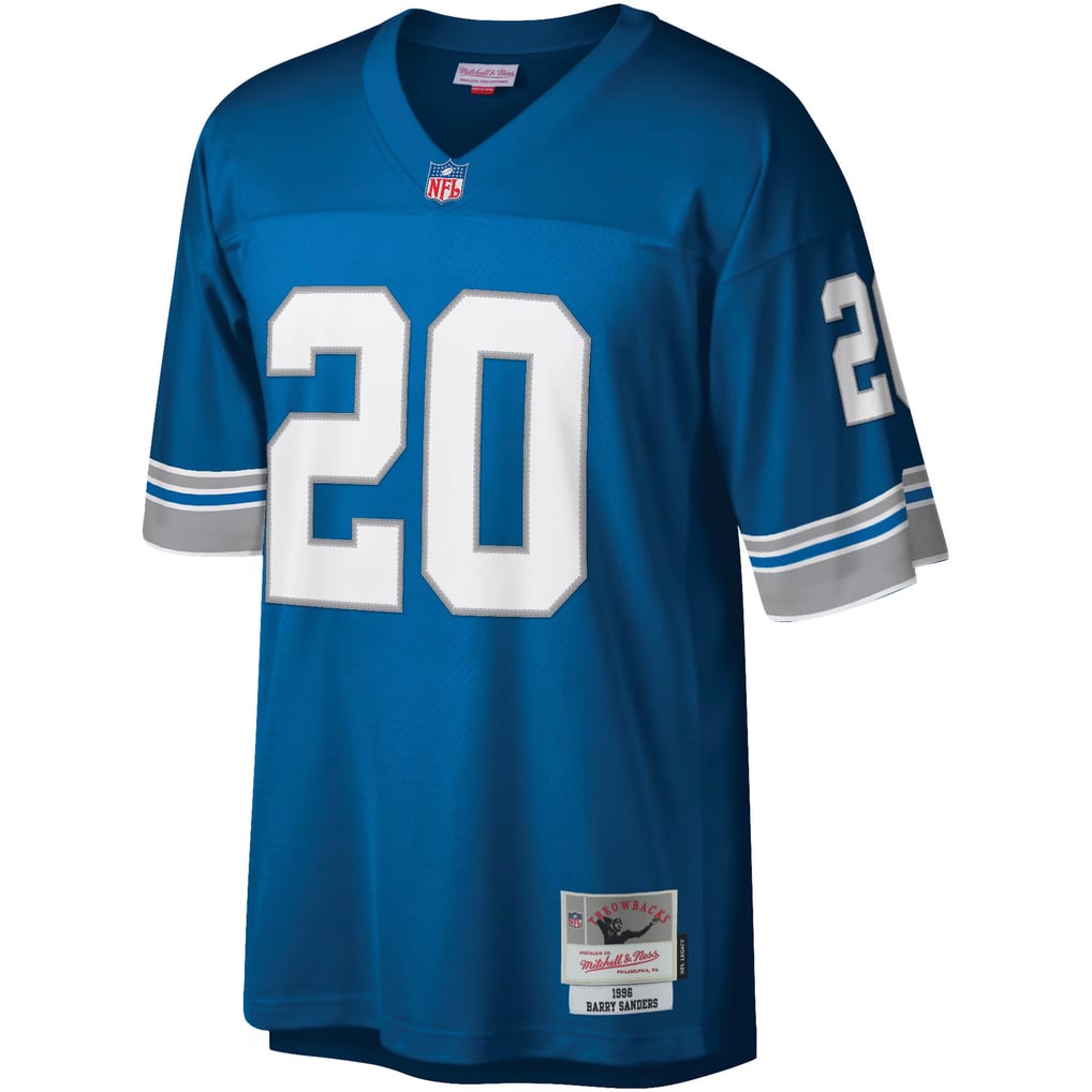 Men's Detroit Lions Barry Sanders Blue Legacy Replica Jersey