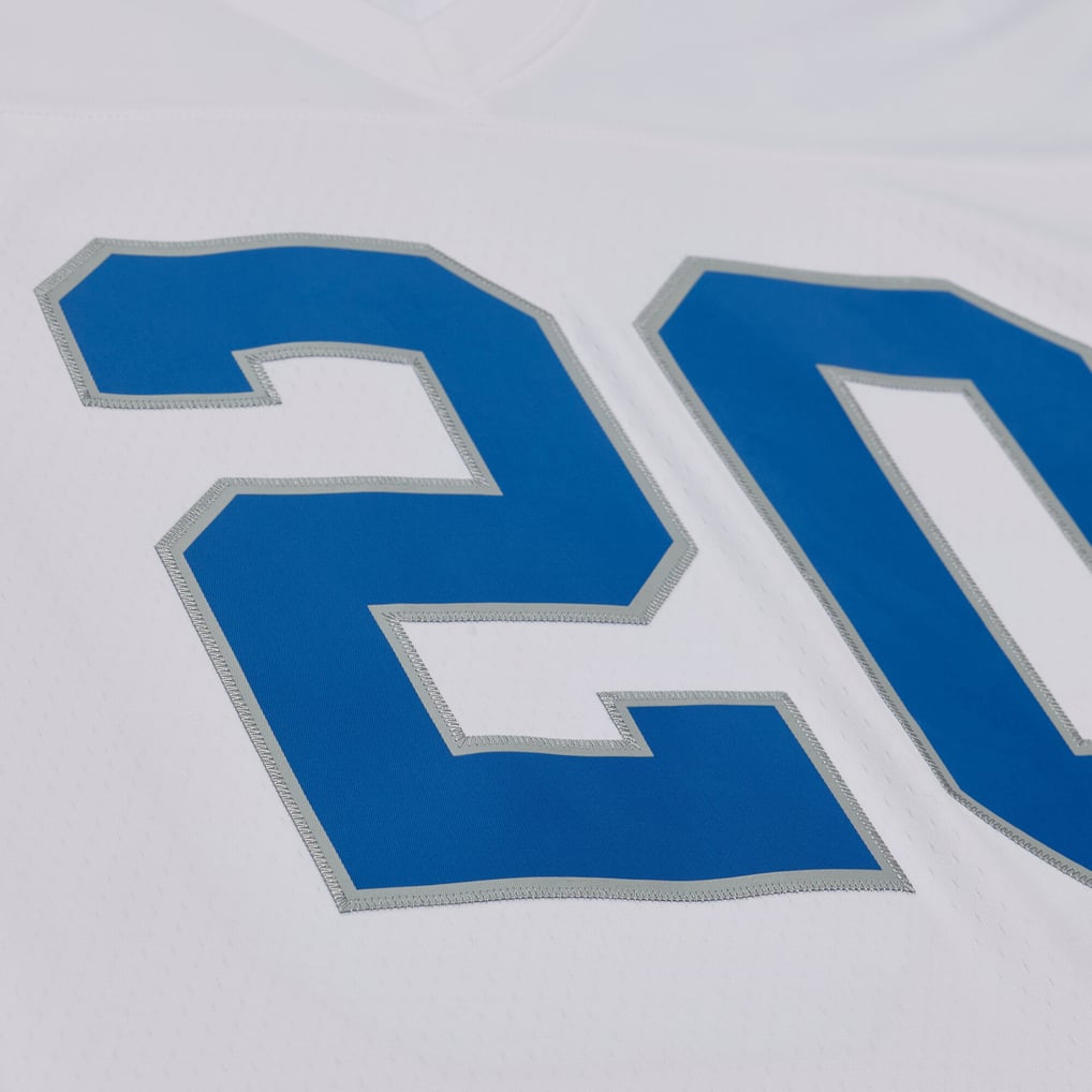 Men's Detroit Lions Barry Sanders White 1989 Legacy Replica Player Jersey