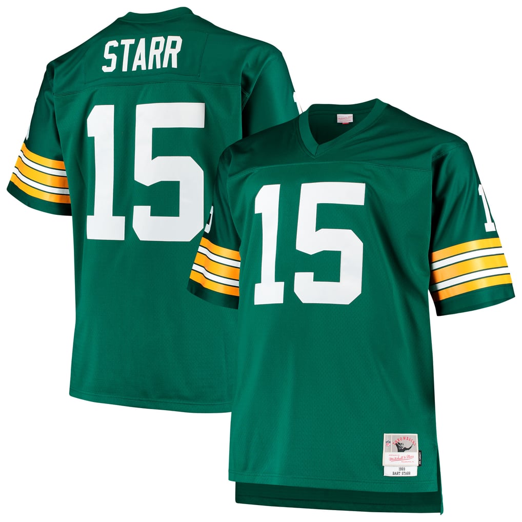 Men's Green Bay Packers Bart Starr Green Big & Tall 1968 Retired Player Replica Jersey