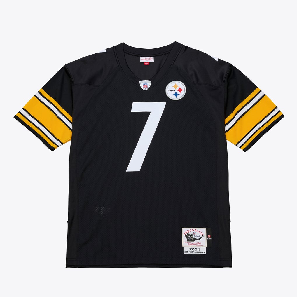 Men's Pittsburgh Steelers Ben Roethlisberger Black 2004 Authentic Throwback Jersey