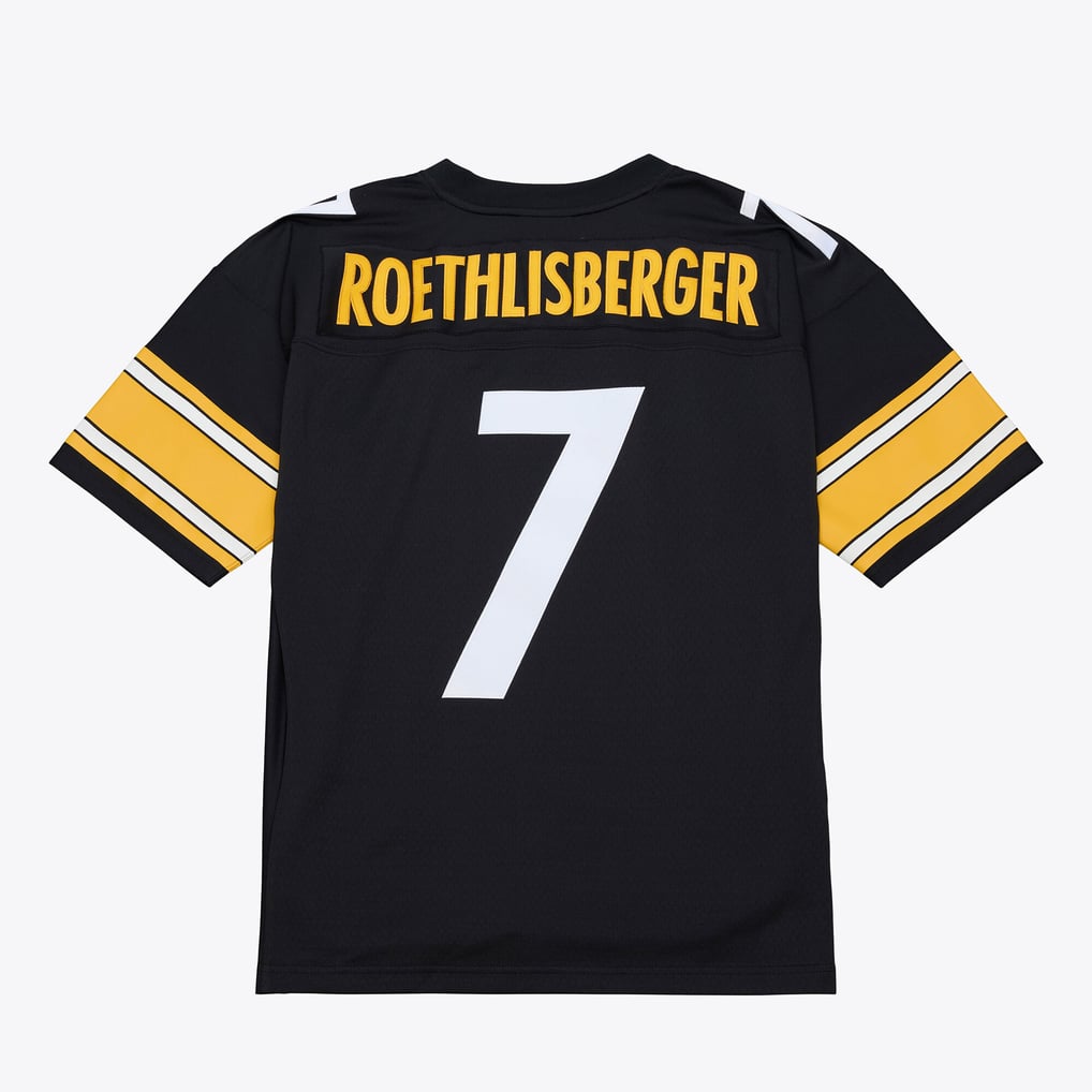 Men's Pittsburgh Steelers Ben Roethlisberger Black 2004 Legacy Throwback Replica Jersey