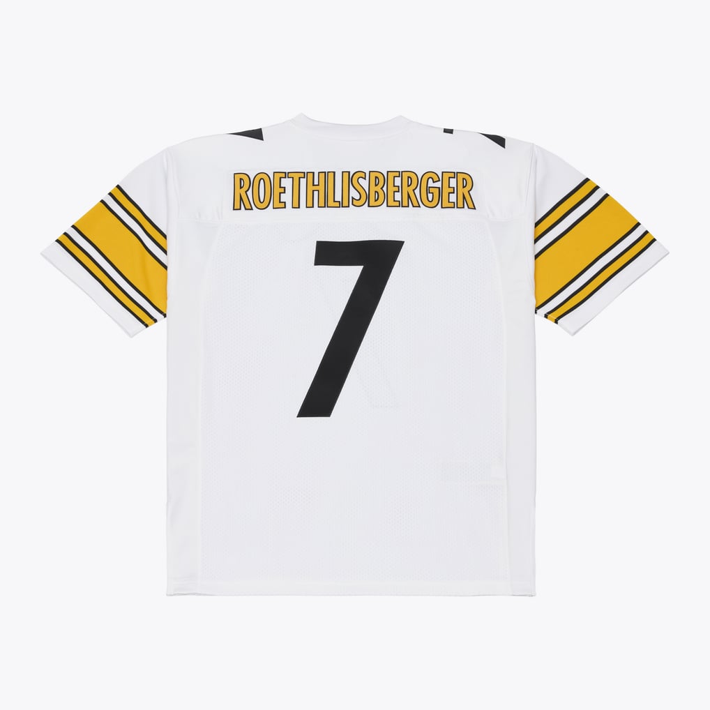 Men's Pittsburgh Steelers Ben Roethlisberger White 2005 Authentic Throwback Jersey