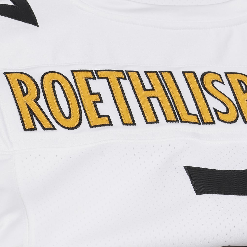 Men's Pittsburgh Steelers Ben Roethlisberger White 2005 Authentic Throwback Jersey