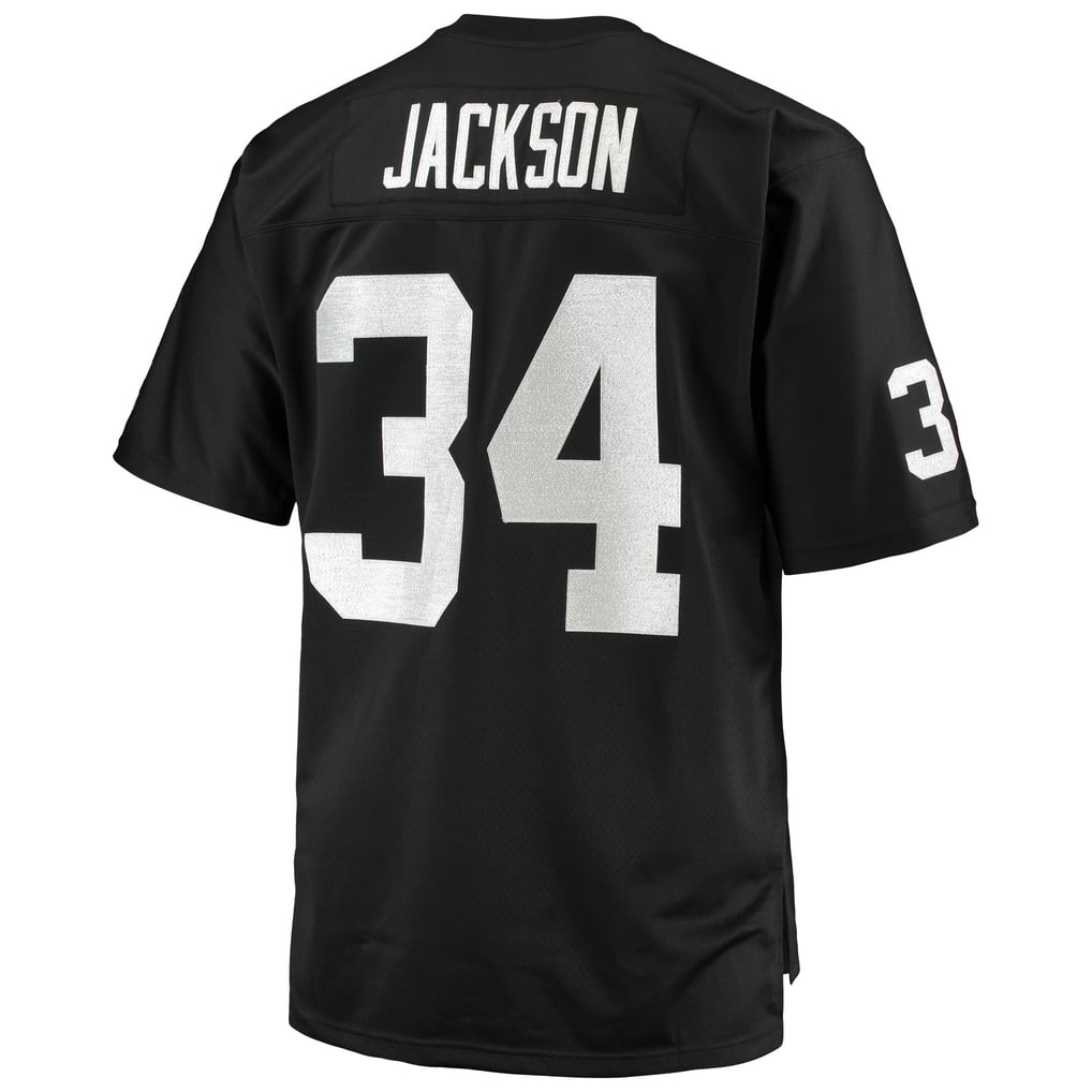 Men's Las Vegas Raiders Bo Jackson Black Big & Tall 1988 Retired Player Replica Jersey