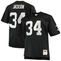 Men's Las Vegas Raiders Bo Jackson Black Big & Tall 1988 Retired Player Replica Jersey