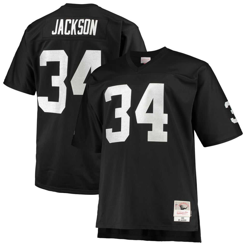 Men's Las Vegas Raiders Bo Jackson Black Big & Tall 1988 Retired Player Replica Jersey