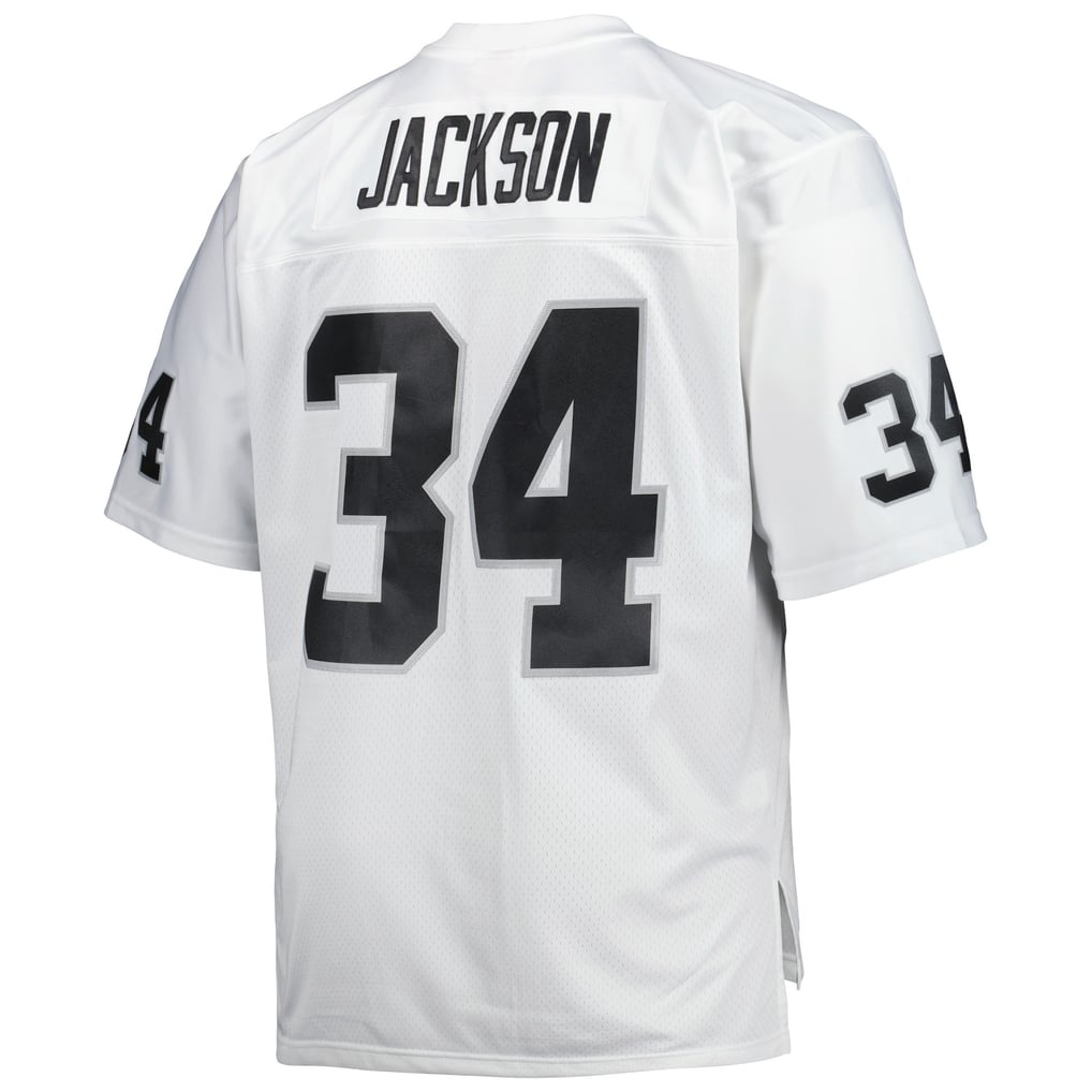 Men's Las Vegas Raiders Bo Jackson White Big & Tall 1988 Retired Player Replica Jersey