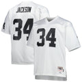 Men's Las Vegas Raiders Bo Jackson White Big & Tall 1988 Retired Player Replica Jersey