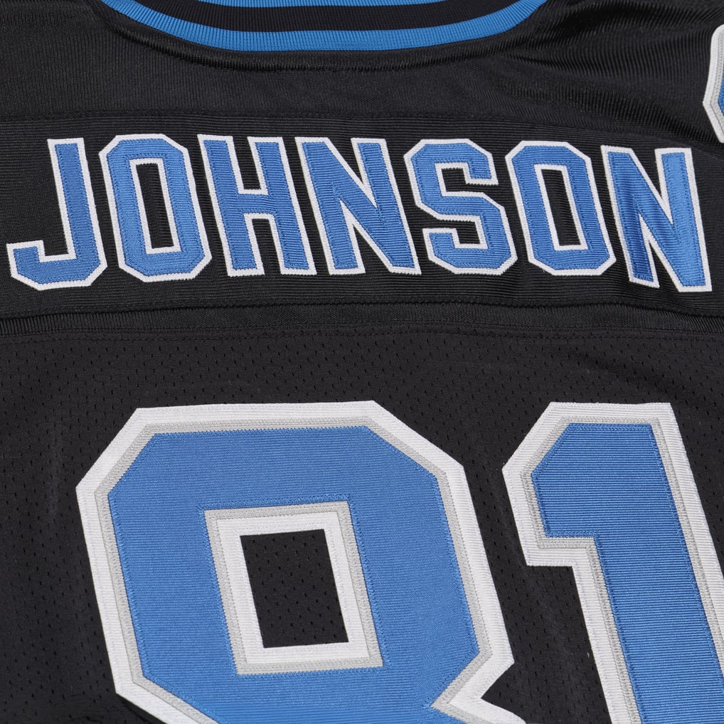 Men's Detroit Lions Calvin Johnson Black 2007 Authentic Throwback Jersey