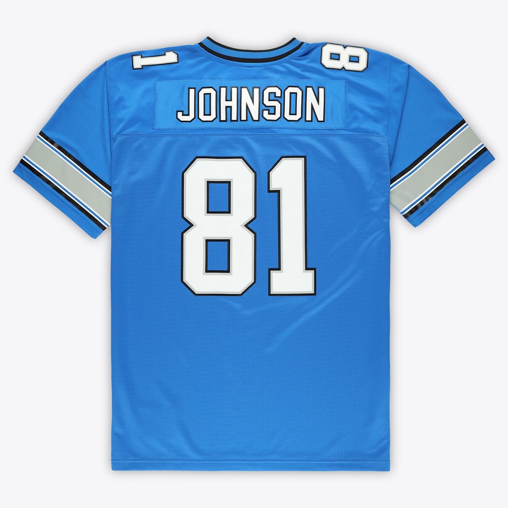 Men's Detroit Lions Calvin Johnson Blue Big & Tall 2007 Legacy Retired Player Jersey