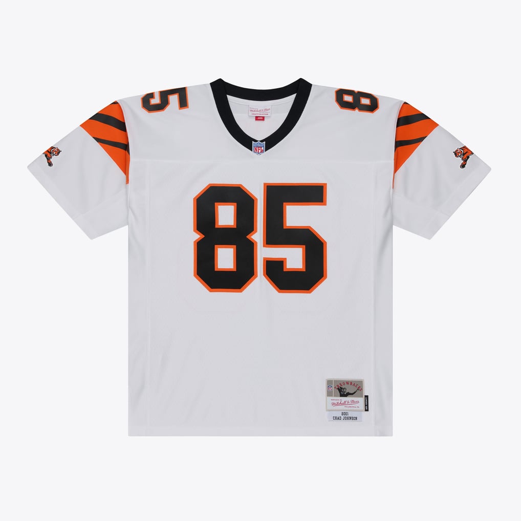 Men's Cincinnati Bengals Chad Johnson White 2001 Legacy Replica Player Jersey