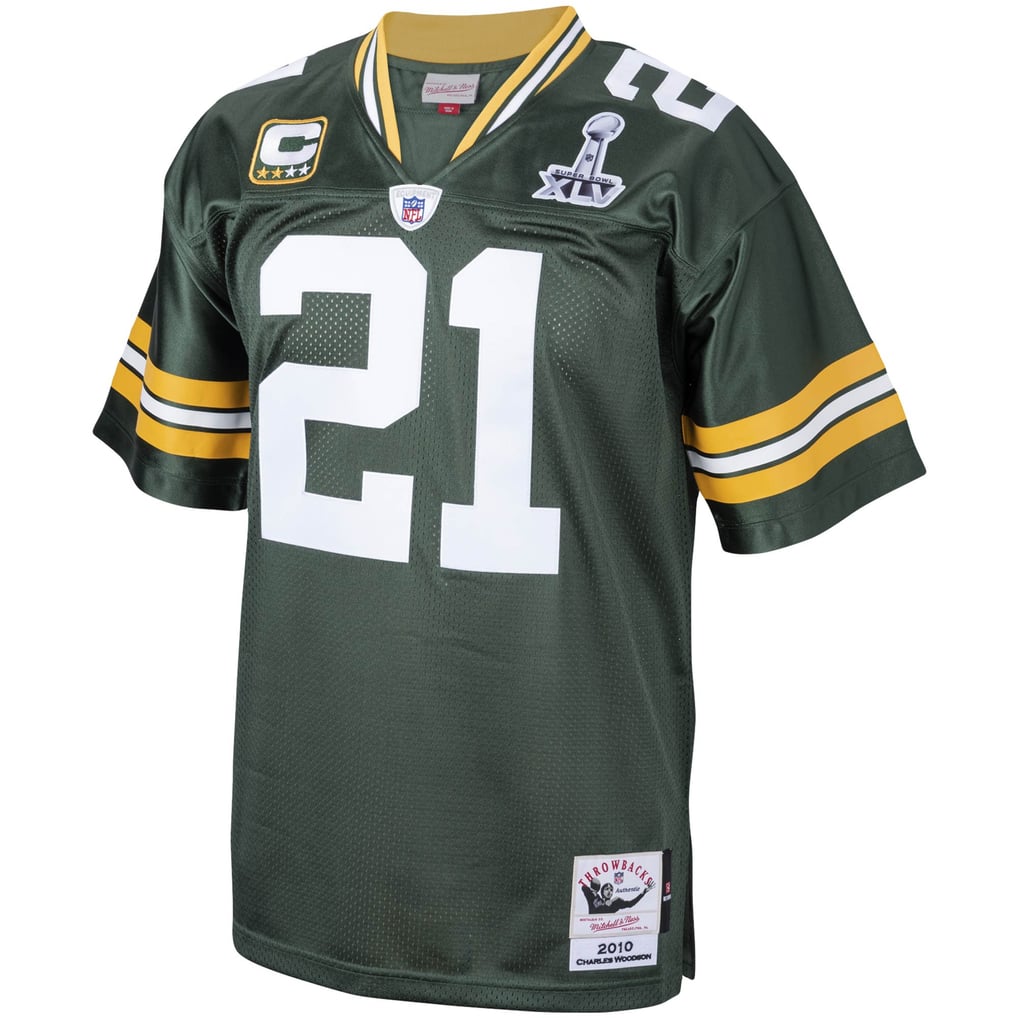 Men's Green Bay Packers 2010 Charles Woodson Green Authentic Throwback Retired Player Jersey
