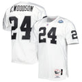 Men's Las Vegas Raiders 2002 Charles Woodson White Authentic Throwback Retired Player Jersey