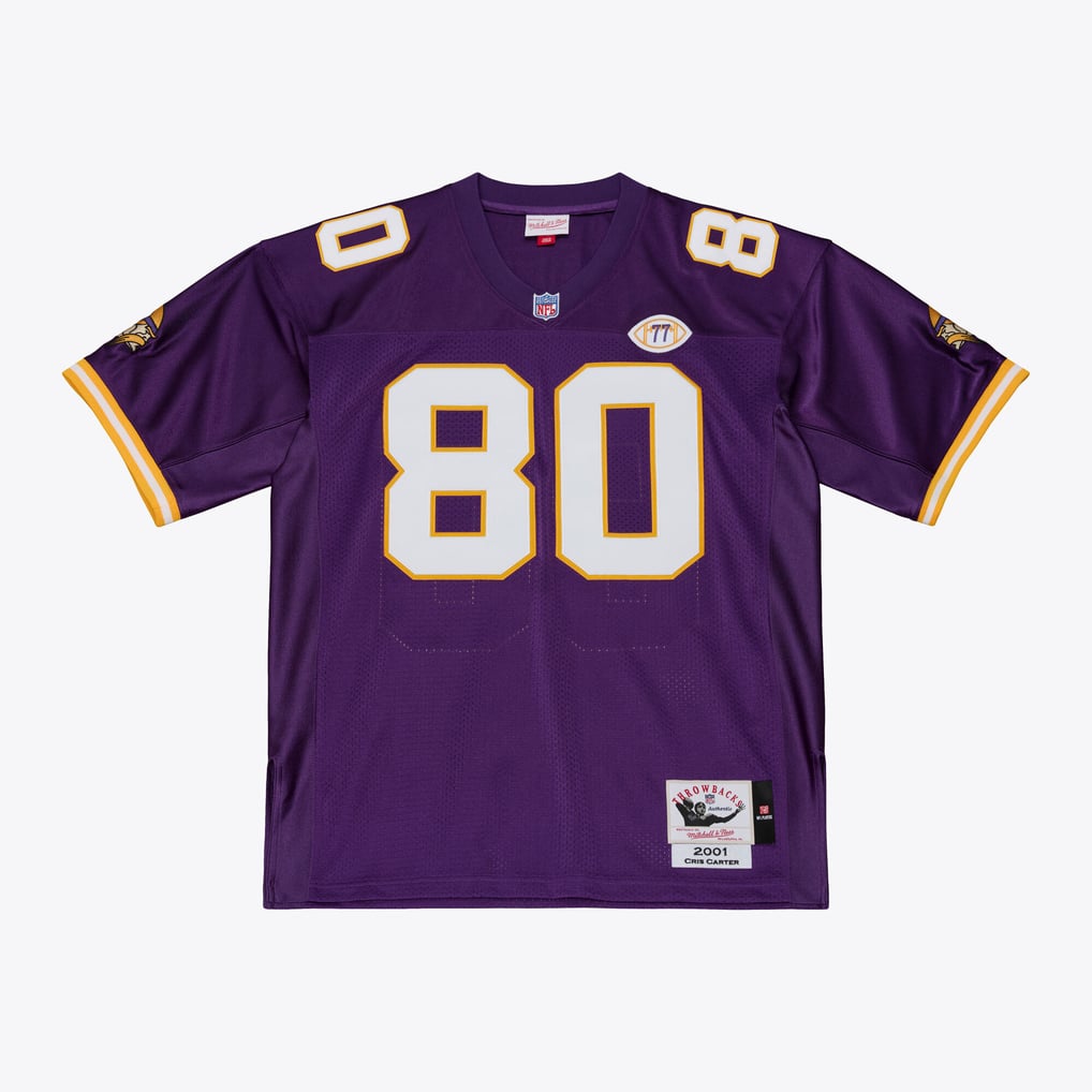 Men's Minnesota Vikings Cris Carter Purple 2001 Authentic Throwback Jersey