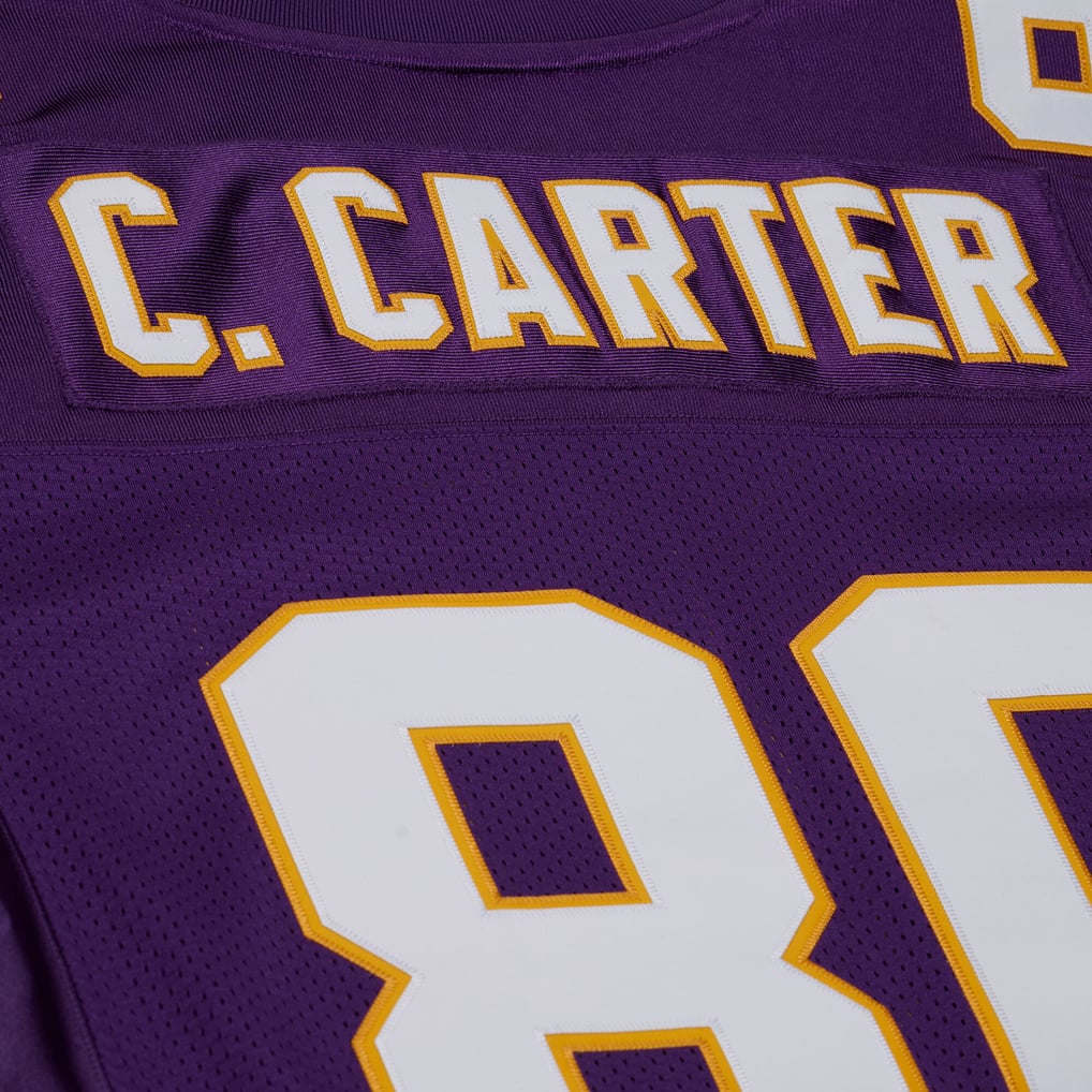 Men's Minnesota Vikings Cris Carter Purple 2001 Authentic Throwback Jersey