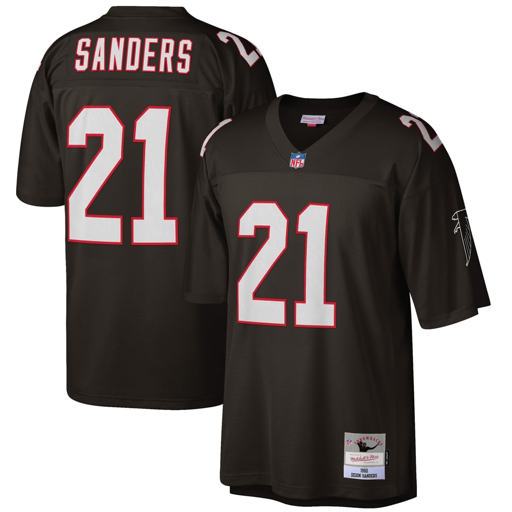 Men's Atlanta Falcons Deion Sanders Black Big & Tall 1992 Retired Player Replica Jersey