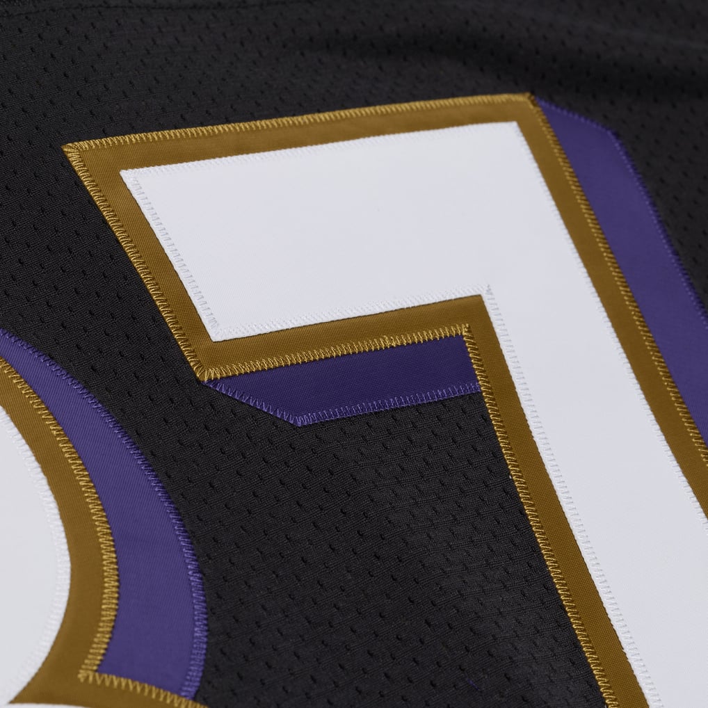 Men's Baltimore Ravens Deion Sanders Black 2005 Authentic Throwback Jersey