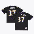 Men's Baltimore Ravens Deion Sanders Black 2005 Authentic Throwback Jersey