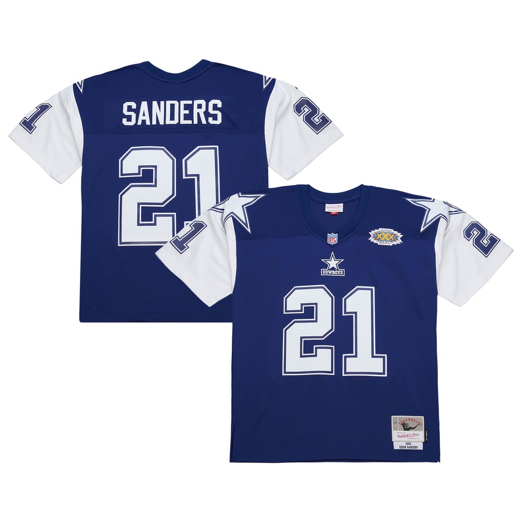 Men's Dallas Cowboys Deion Sanders Navy 1995 Legacy Replica Jersey