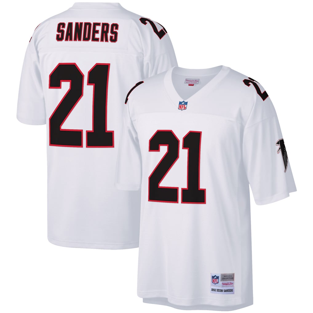 Men's Atlanta Falcons Deion Sanders White Legacy Replica Jersey
