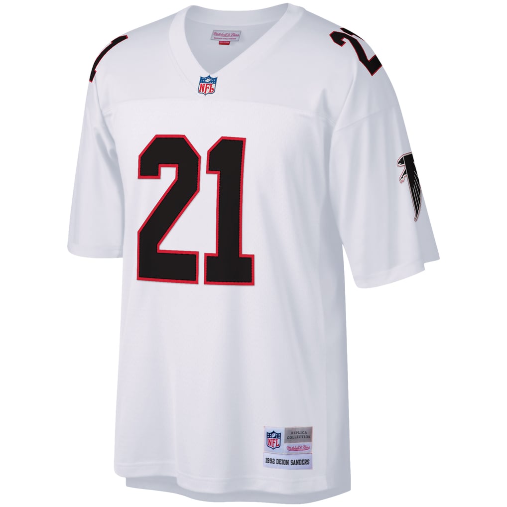 Men's Atlanta Falcons Deion Sanders White Legacy Replica Jersey
