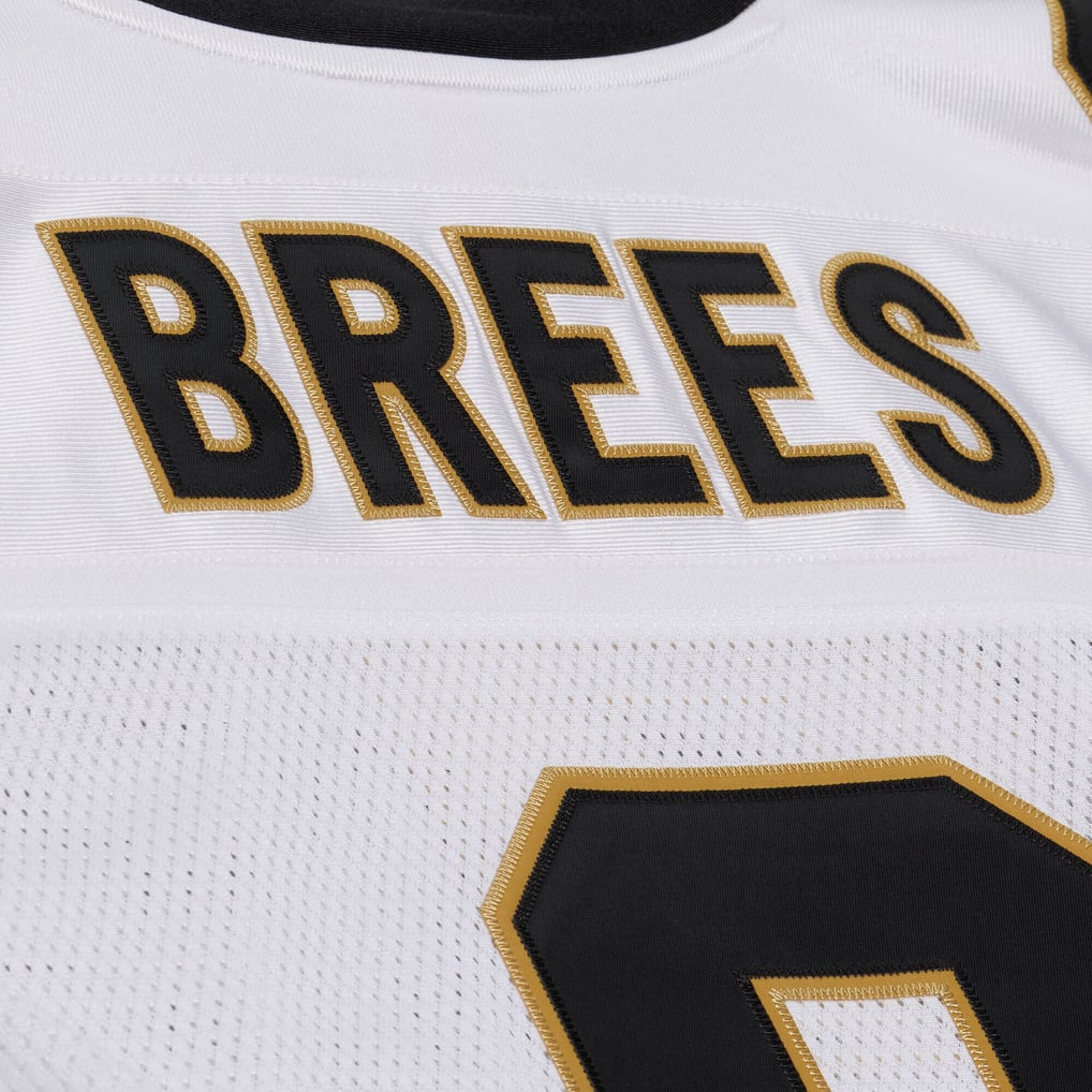 Men's New Orleans Saints Drew Brees White Super Bowl XLIV Authentic Jersey