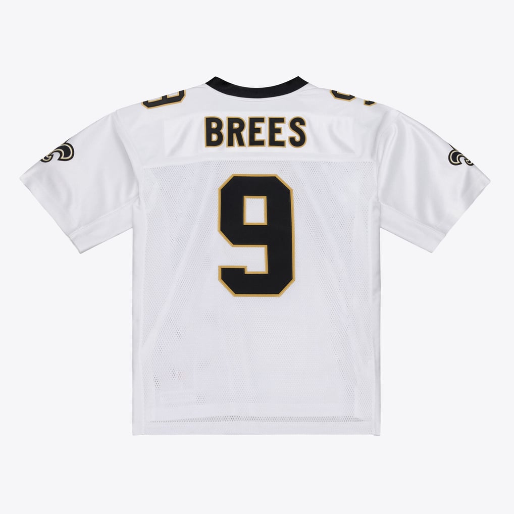 Men's New Orleans Saints Drew Brees White Super Bowl XLIV Authentic Jersey
