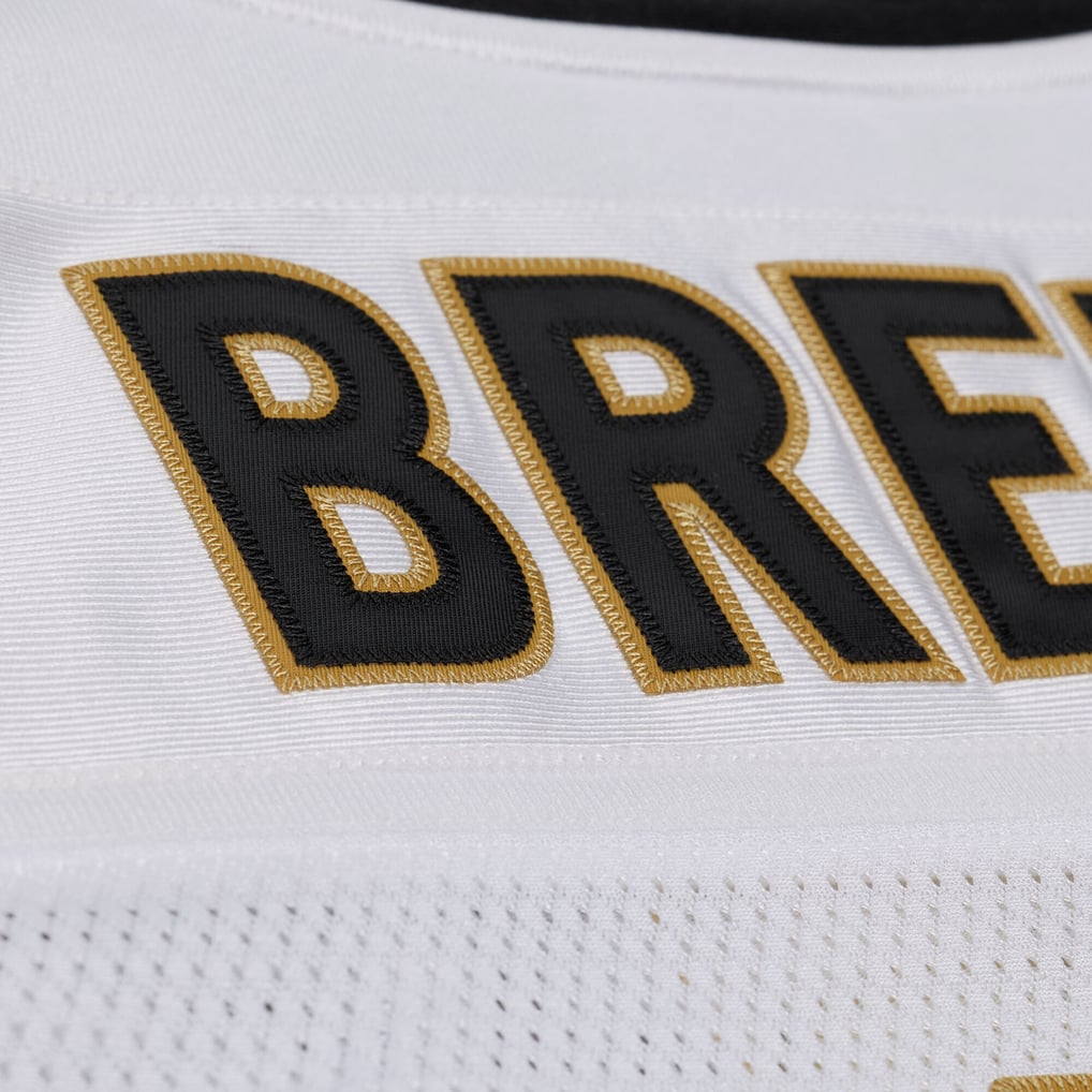 Men's New Orleans Saints Drew Brees White Super Bowl XLIV Authentic Jersey
