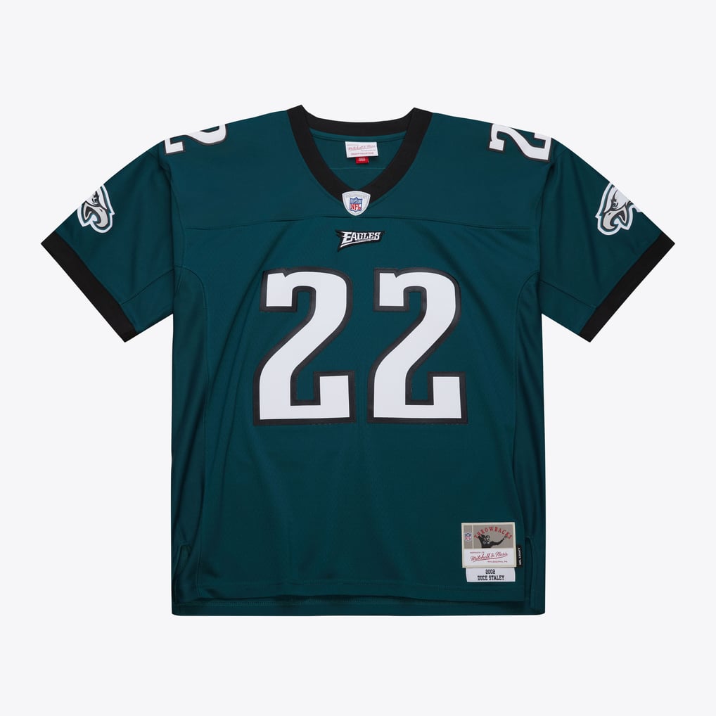 Men's Philadelphia Eagles Duce Staley Midnight Green 2002 Legacy Replica Jersey
