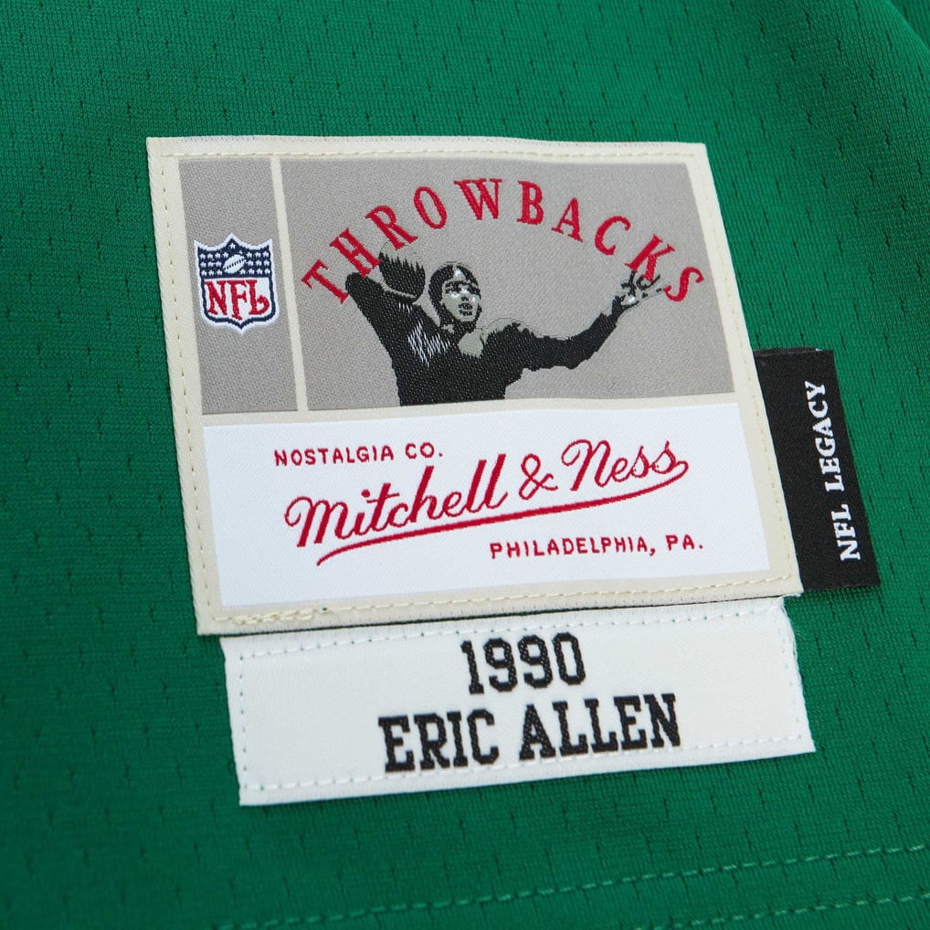 Men's Philadelphia Eagles Eric Allen Kelly Green Legacy Replica Jersey