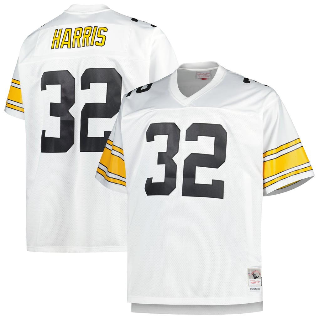 Men's Pittsburgh Steelers Franco Harris White Big & Tall 1976 Retired Player Replica Jersey