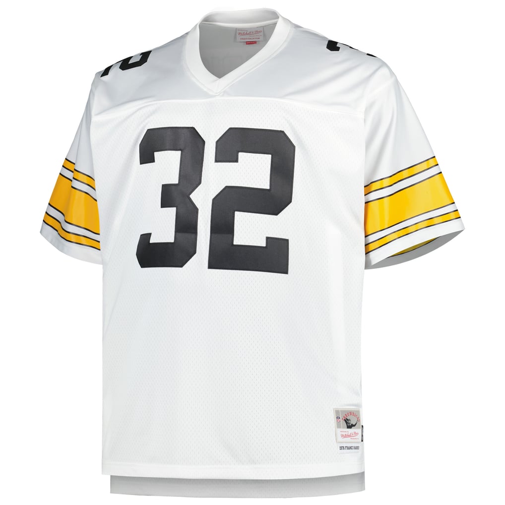 Men's Pittsburgh Steelers Franco Harris White Big & Tall 1976 Retired Player Replica Jersey