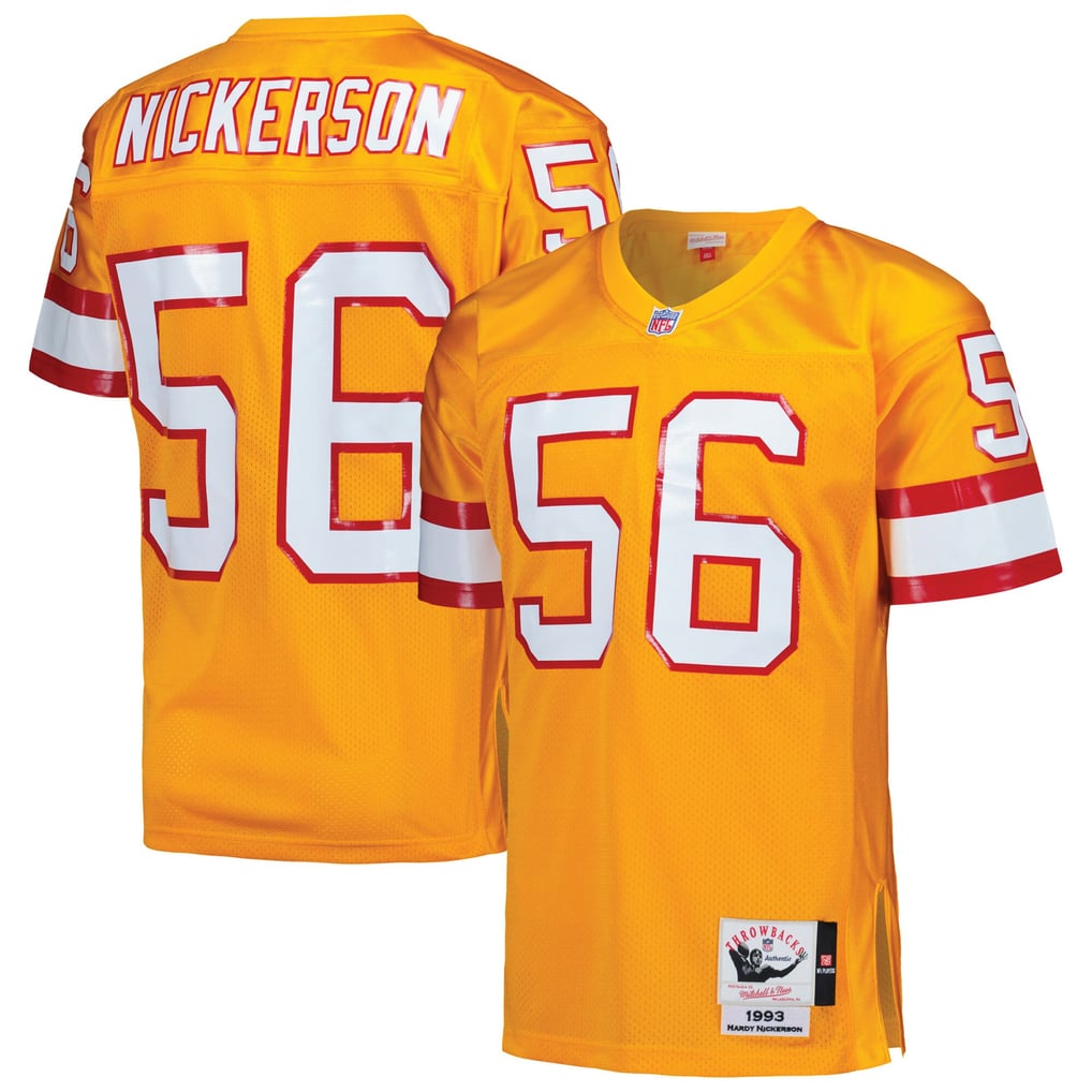 Men's Tampa Bay Buccaneers 1993 Hardy Nickerson Orange Authentic Throwback Retired Player Jersey