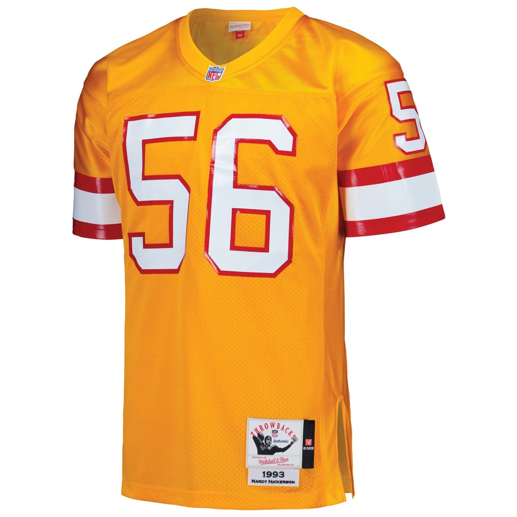 Men's Tampa Bay Buccaneers 1993 Hardy Nickerson Orange Authentic Throwback Retired Player Jersey