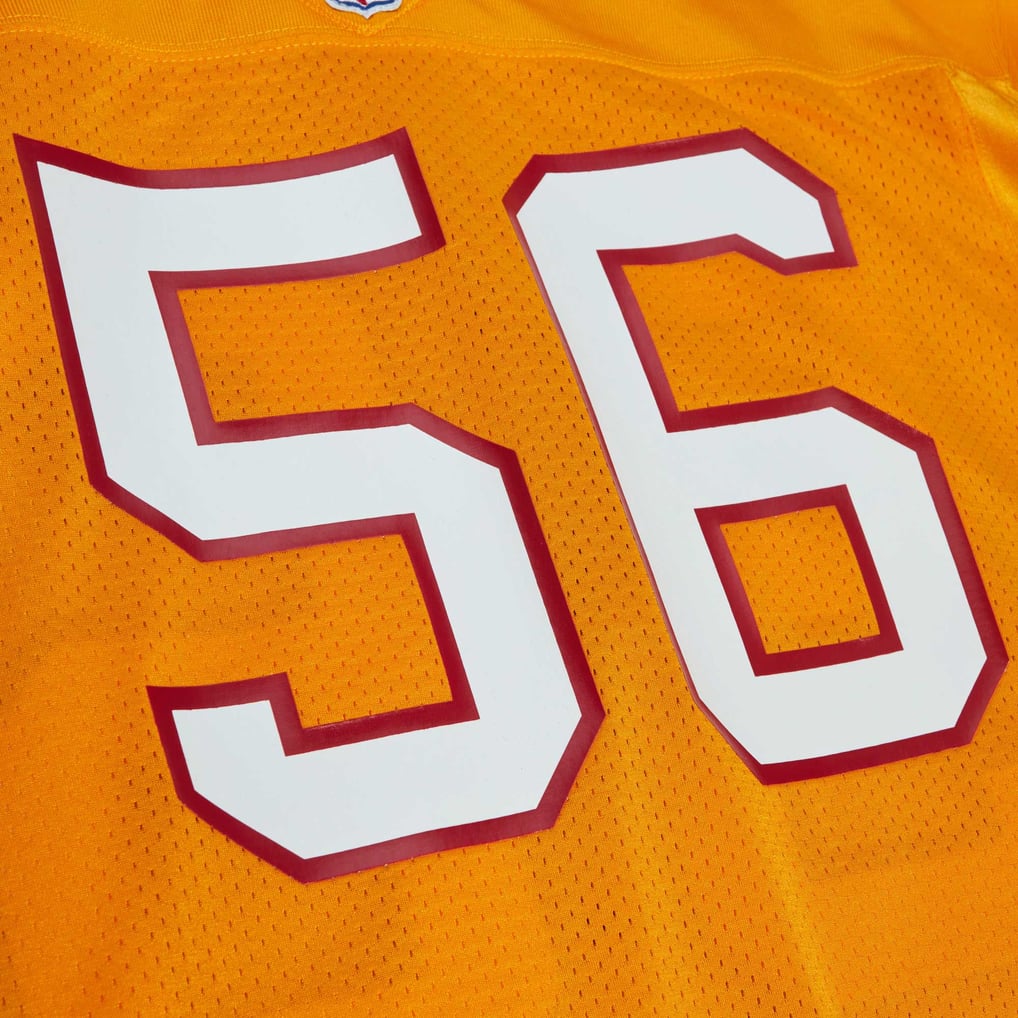 Men's Tampa Bay Buccaneers 1993 Hardy Nickerson Orange Authentic Throwback Retired Player Jersey