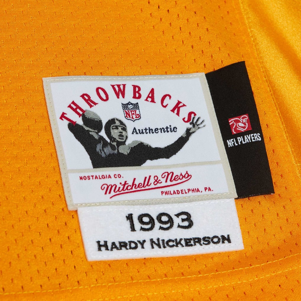 Men's Tampa Bay Buccaneers 1993 Hardy Nickerson Orange Authentic Throwback Retired Player Jersey